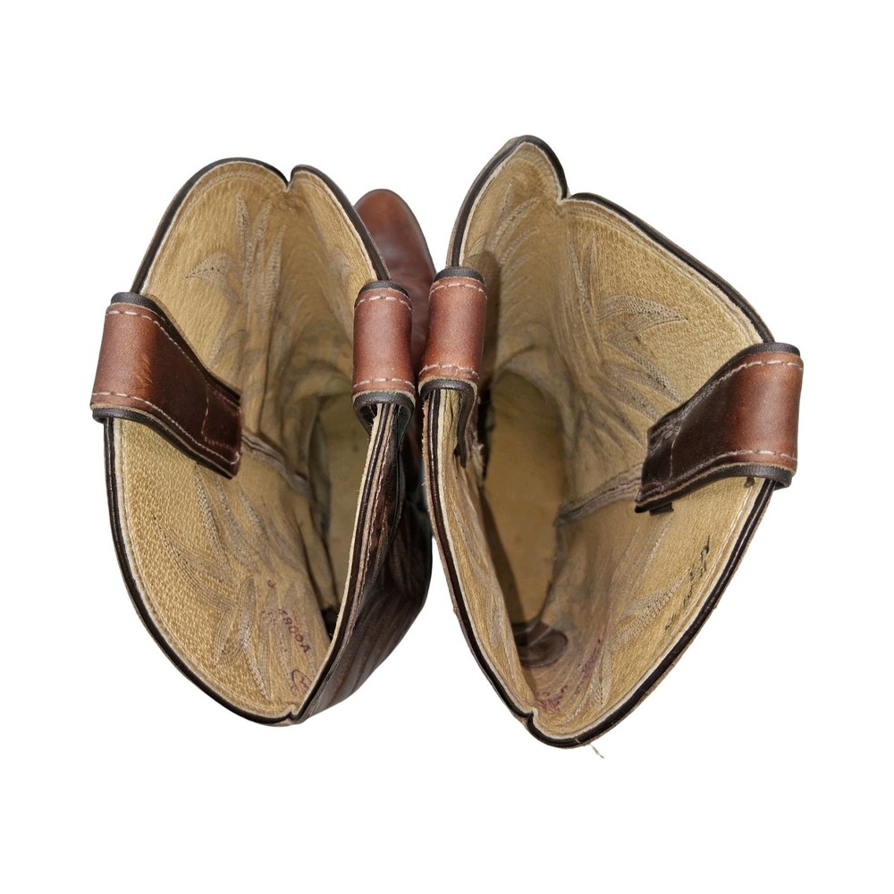 Justin Boots Boots Mens Size 10.5 D Brown Leather Western Pull On Mid Calf - Picture 8 of 13
